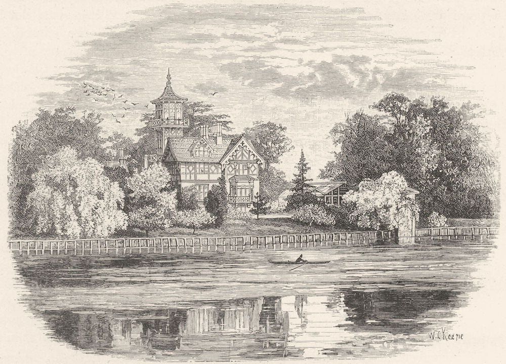 LONDON. Pope's Villa, Twickenham 1901 old antique vintage print picture